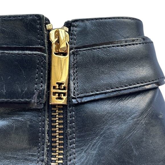 Tory Burch Barrick Black Leather Ankle Boots Platform Size 9 - Picture 5 of 8
